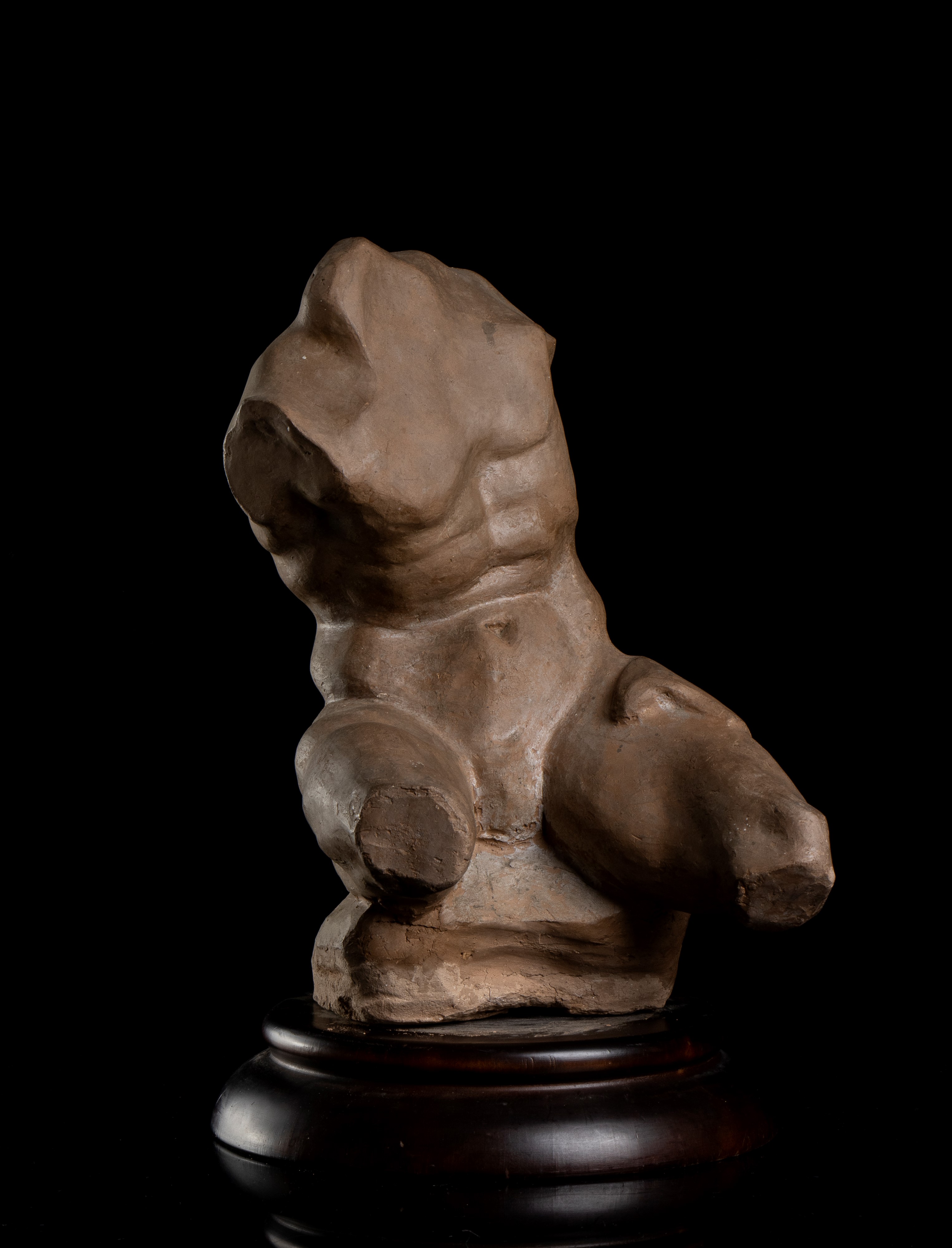 Torso del Belvedere in terracotta. Francia, XIX secolo