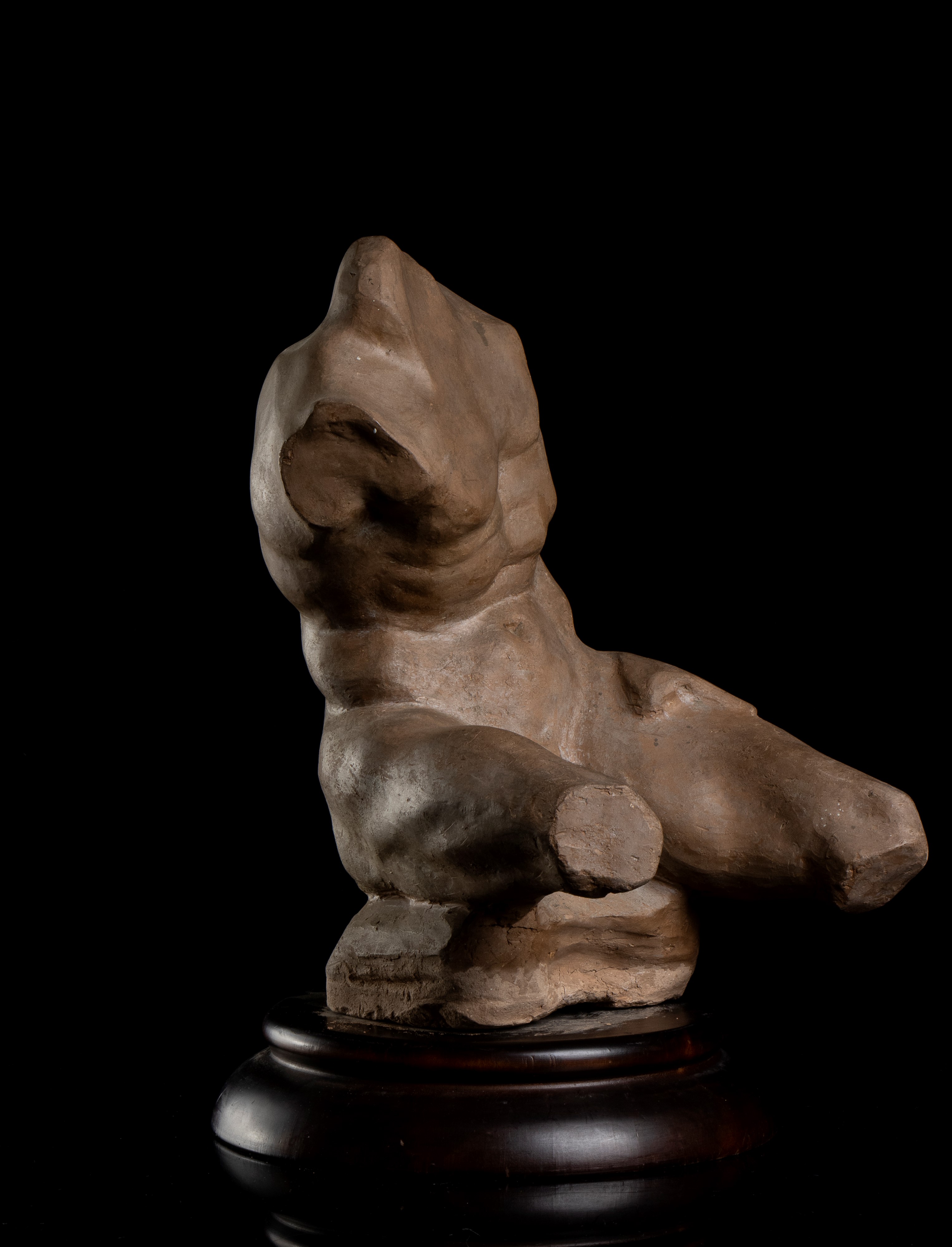 Torso del Belvedere in terracotta. Francia, XIX secolo