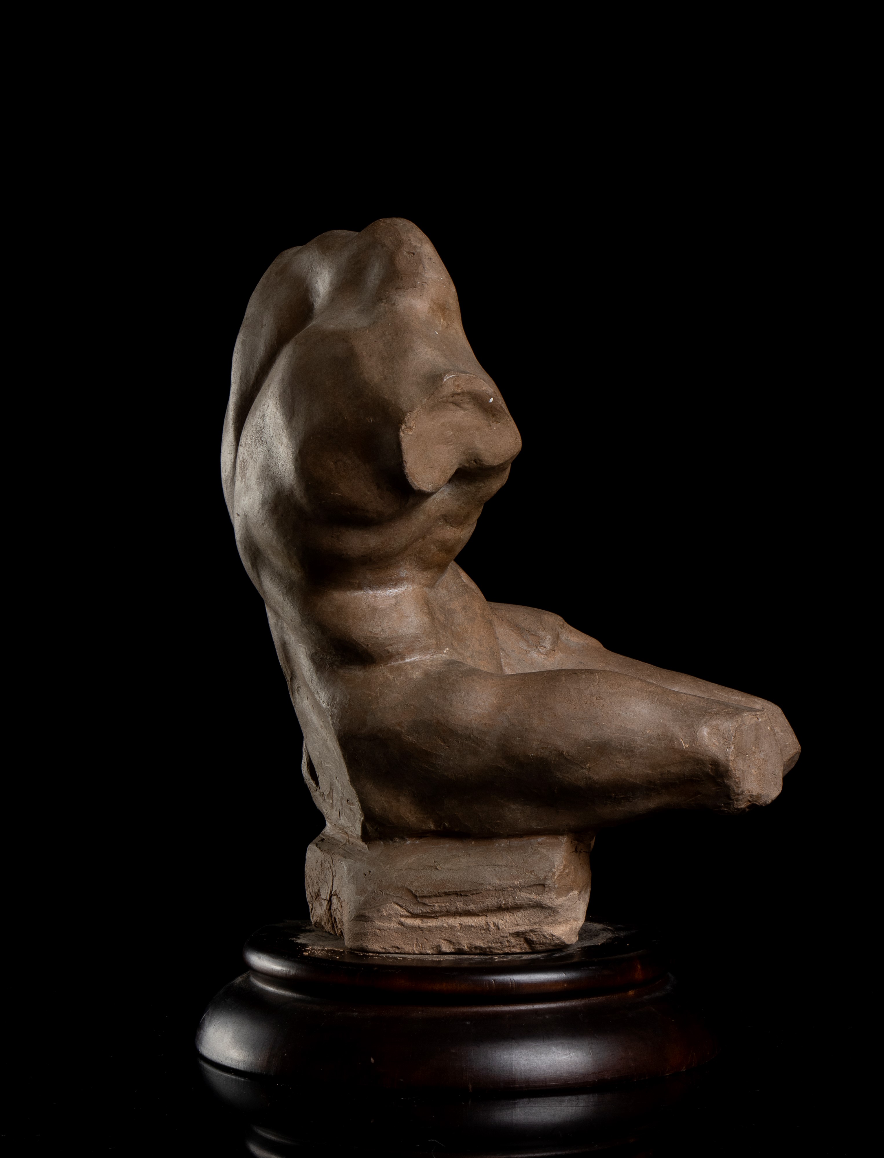 Torso del Belvedere in terracotta. Francia, XIX secolo