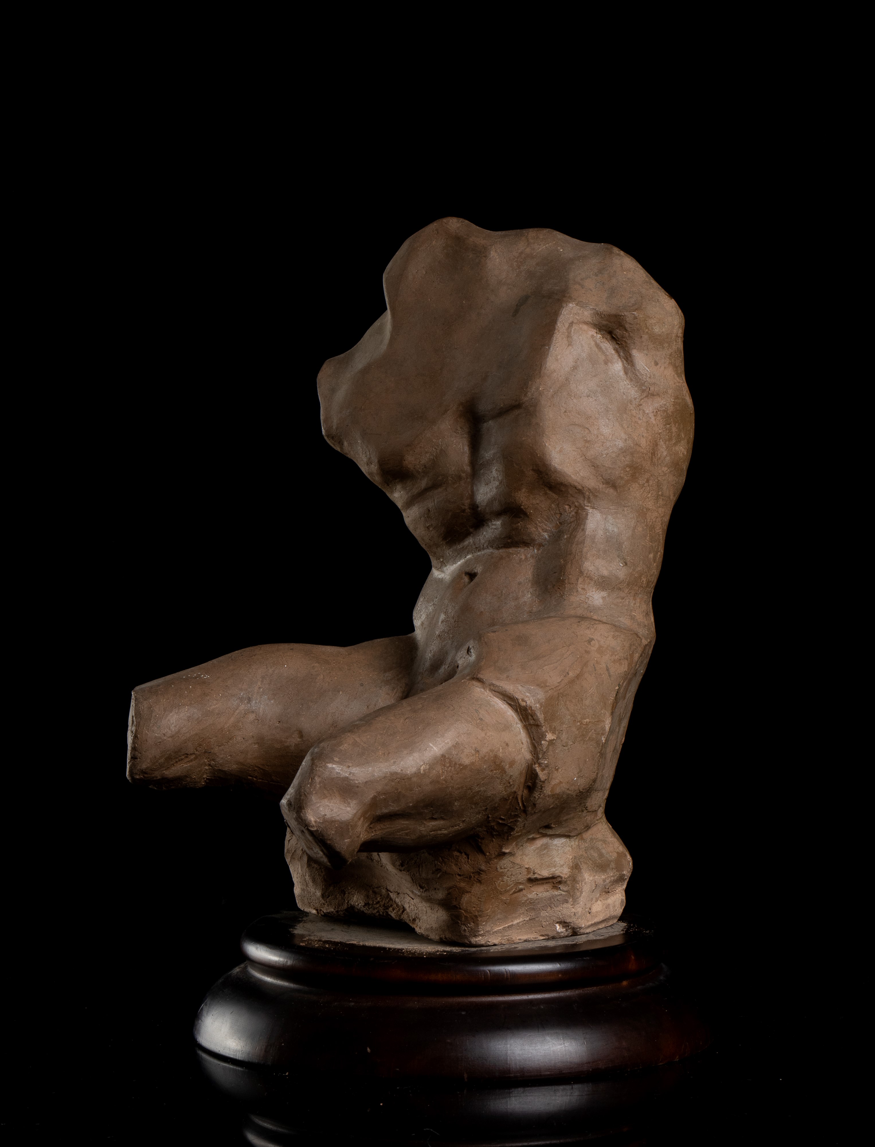 Torso del Belvedere in terracotta. Francia, XIX secolo