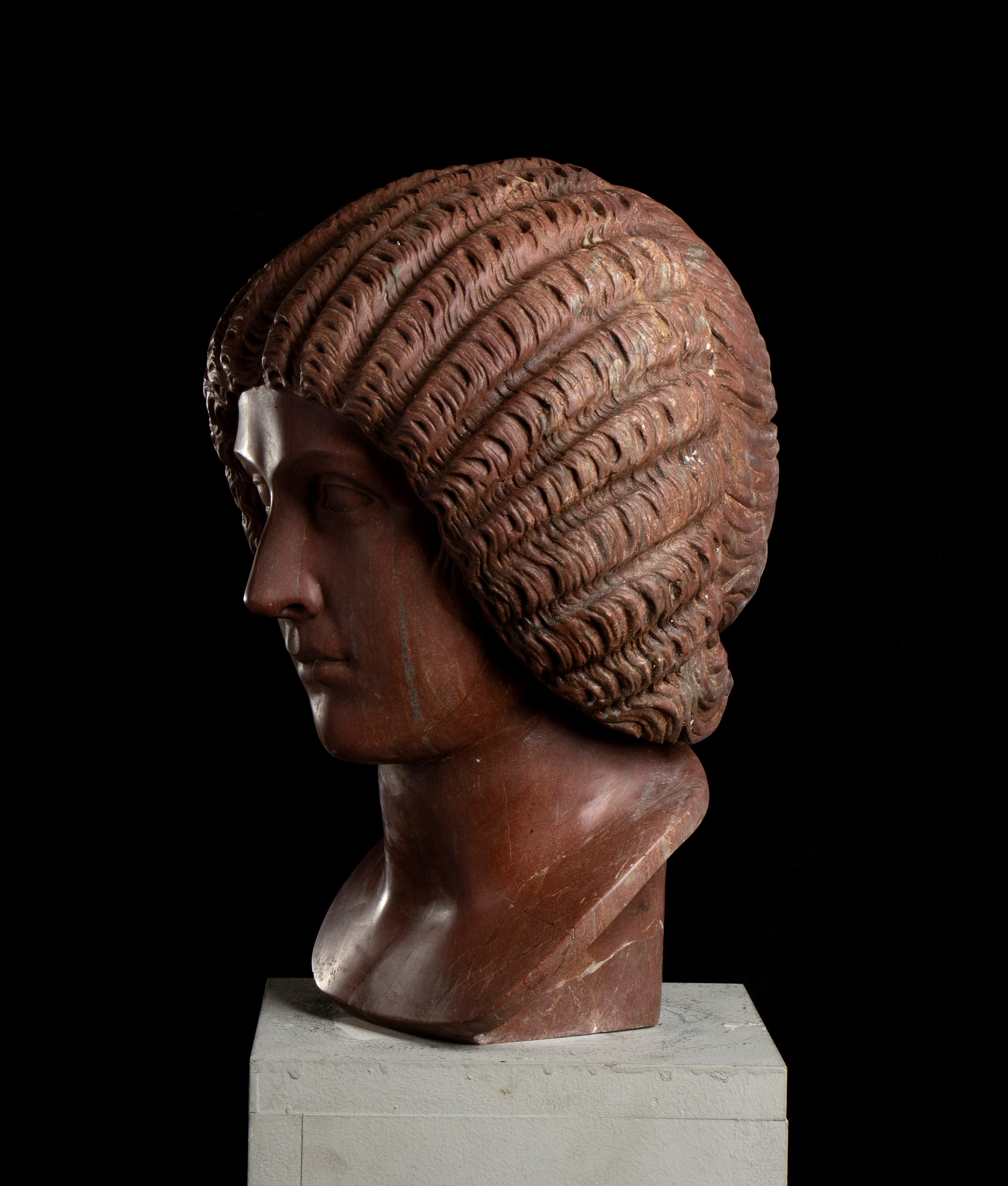 Giulia Domna in rosso antico. Scultore romano del XX secolo