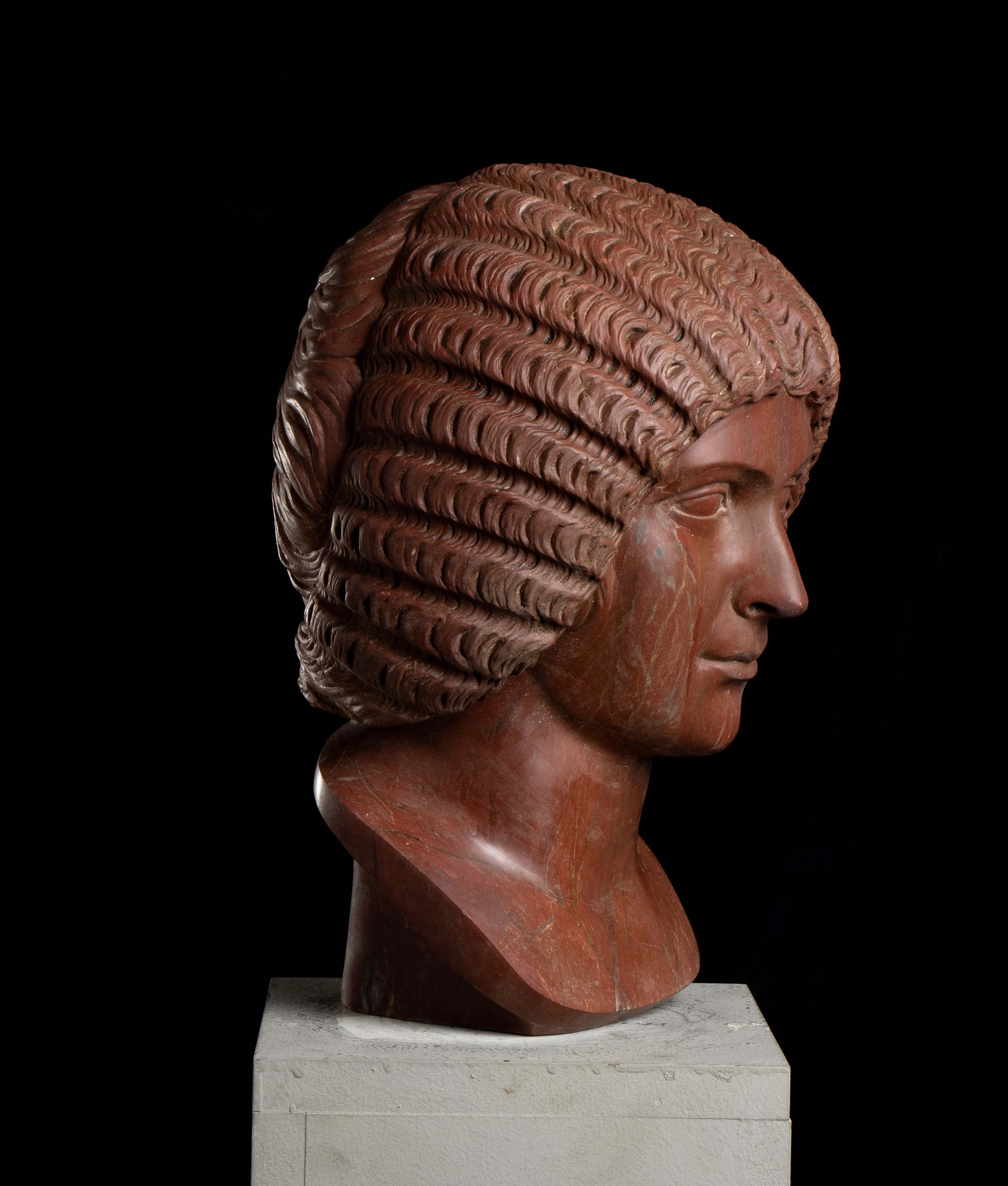 Giulia Domna in rosso antico. Scultore romano del XX secolo