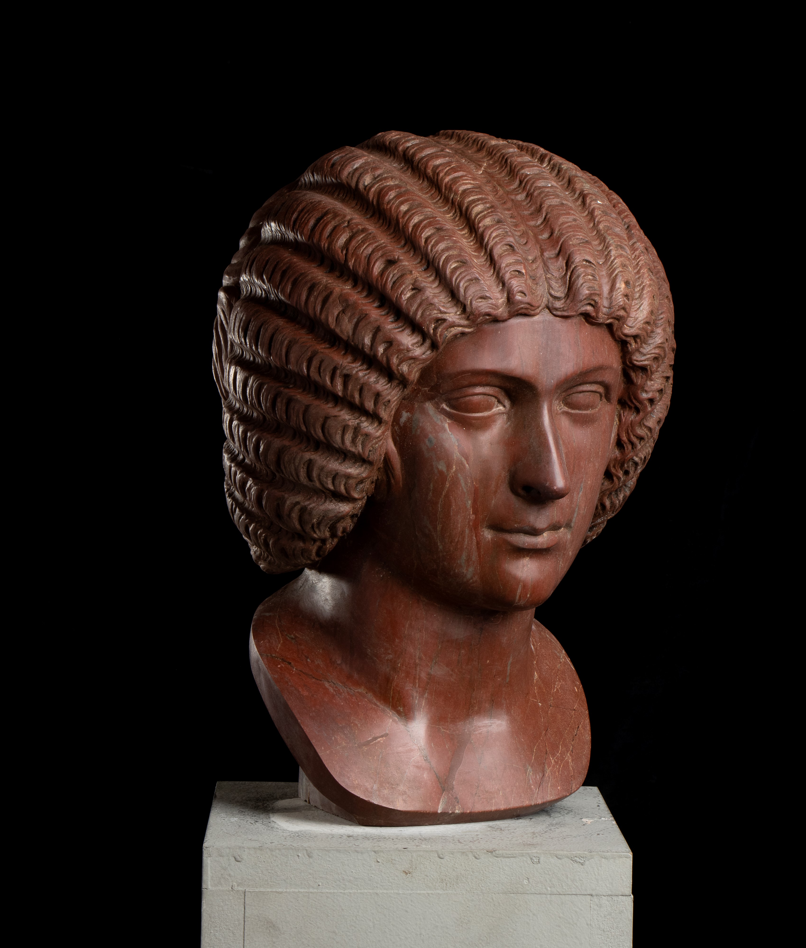 Giulia Domna in rosso antico. Scultore romano del XX secolo
