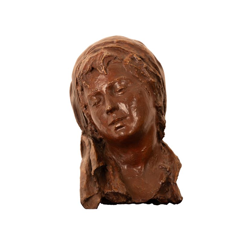 Scultura raffigurante donna velata