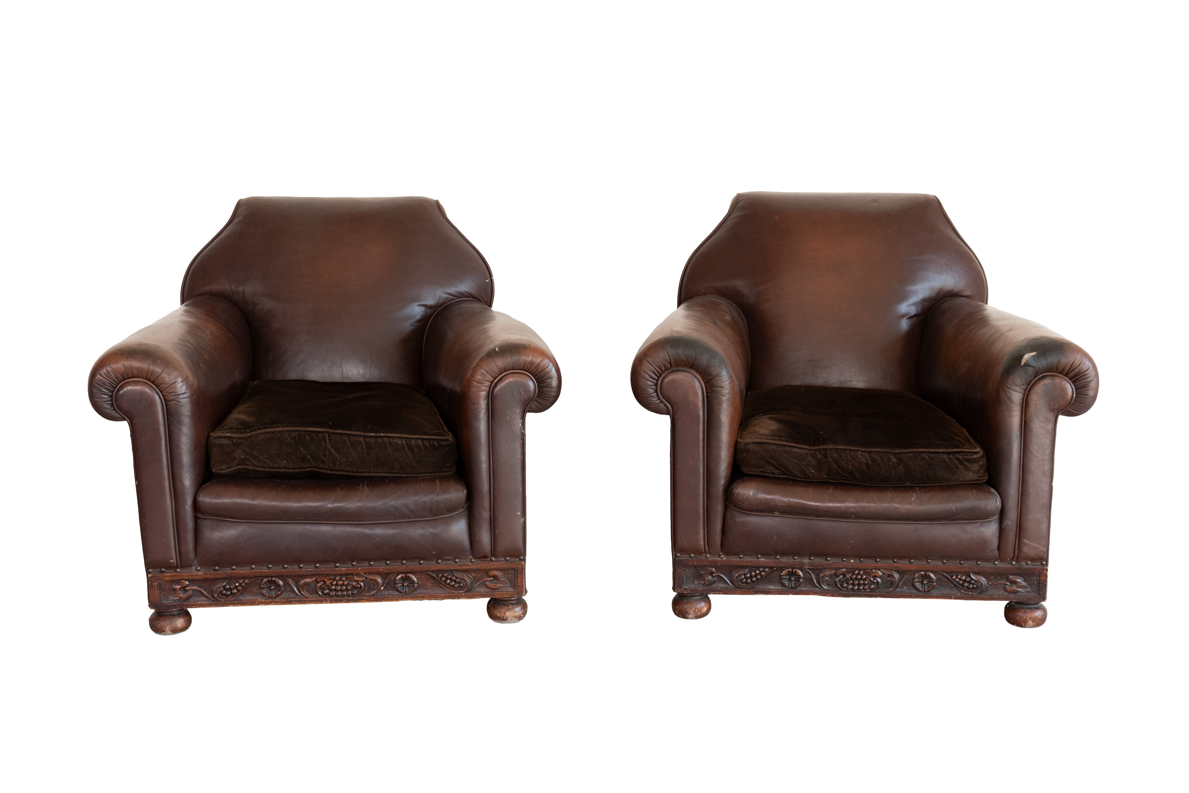 Coppia di poltrone Chesterfield Club
