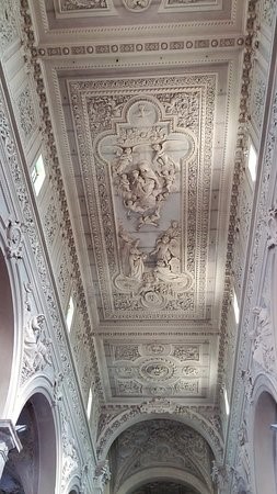 Bozzetto preparatorio della decorazione a stucco del riquadro centrale della volta della navata p...