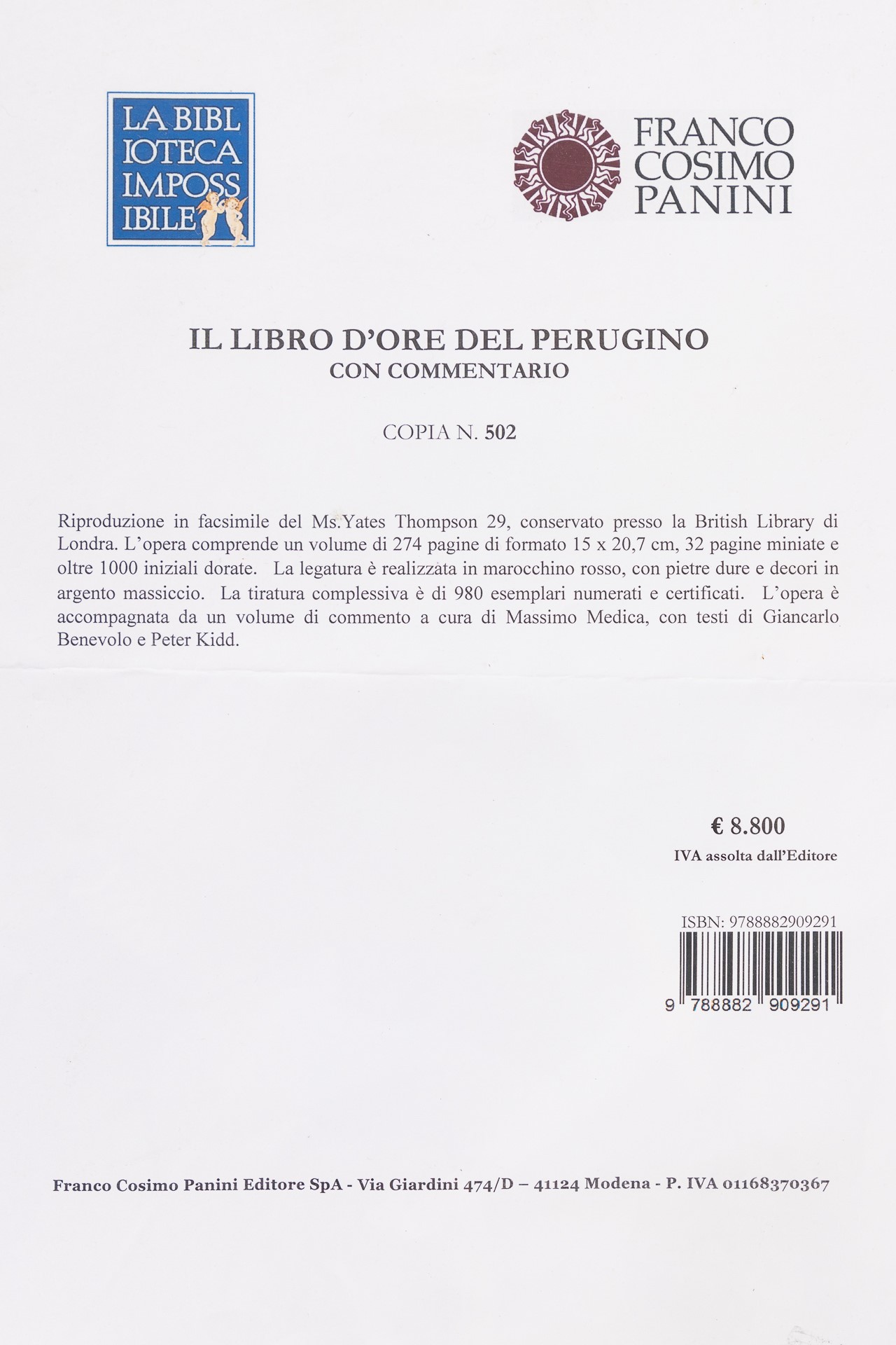 Libro d’Ore di Bonaparte Ghislieri (Libro d’Ore del Perugino, Hours of Bonaparte Ghislieri). Brit...