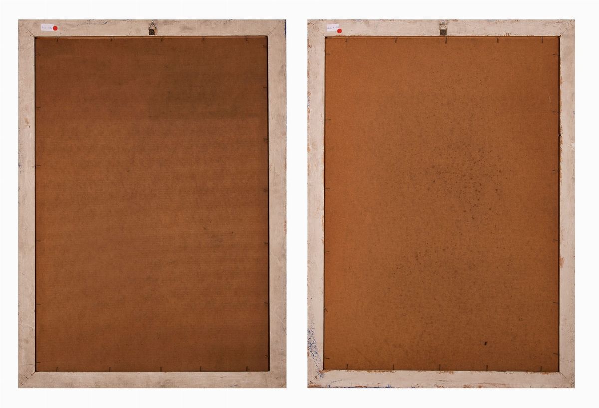 Enrico Baj - Coppia di Serigrafie "generali"