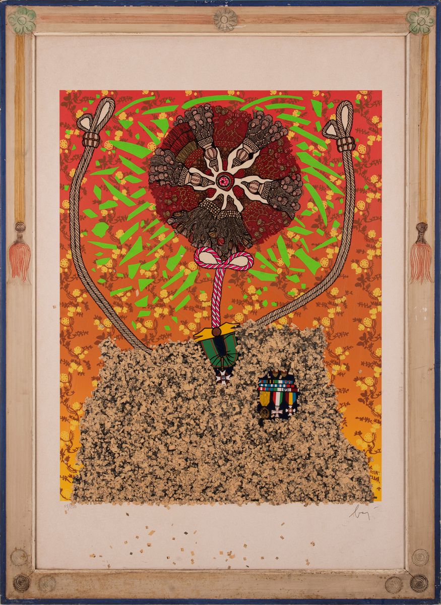 Enrico Baj - Coppia di Serigrafie "generali"