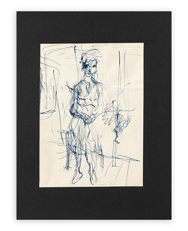 Ernesto Treccani : Senza Titolo  - tecnica mista su carta - Asta Asta a Tempo: Grafica e Multipli d'Autore - Gliubich Casa d'Aste