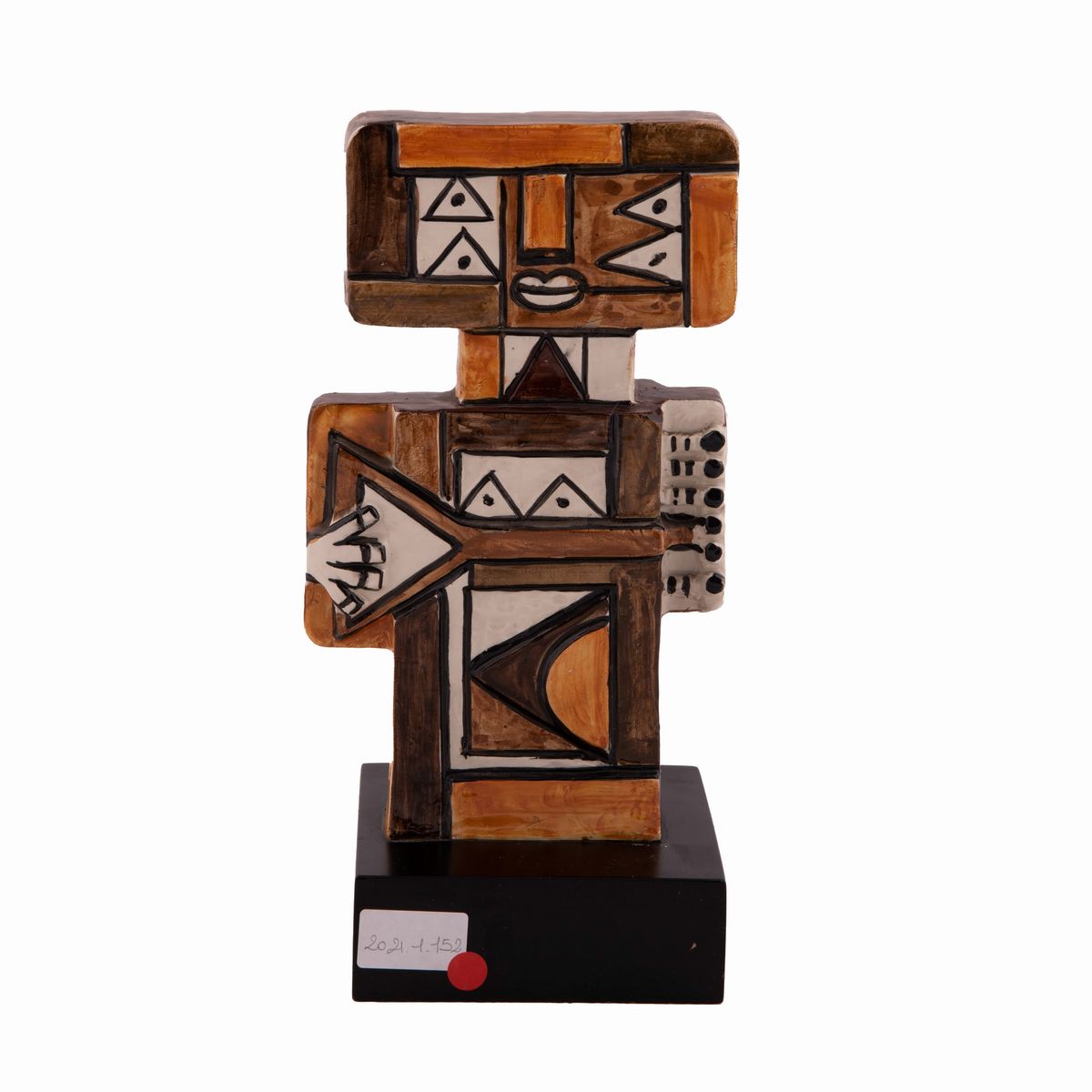 Ibrahim Shaban Likmetaj Kodra - Coppia di Sculture in Ceramica con Ukulele