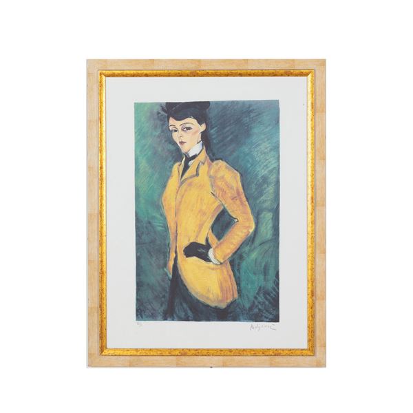 Amedeo Modigliani : L’Amazzone  (2008)  - Litografia su carta - Auction - Gliubich Casa d'Aste
