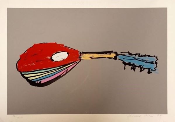 Giuseppe Chiari : Mandolino  (1979)  - litografia - Auction - Gliubich Casa d'Aste