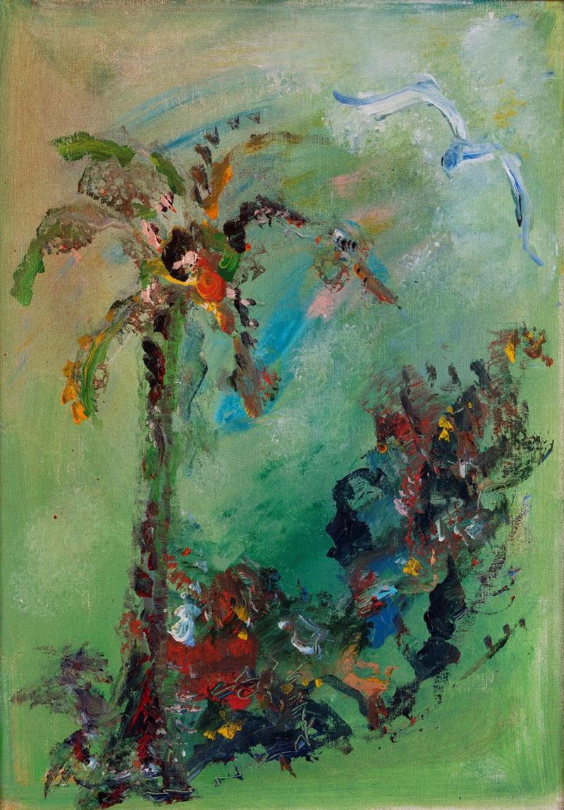 Ernesto Treccani - Paesaggio con Palma