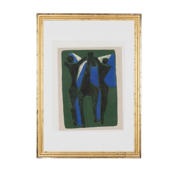 Marino Marini : Marino from Goethe  (1979)  - acquaforte/acquatinta a colori - Auction - Gliubich Casa d'Aste