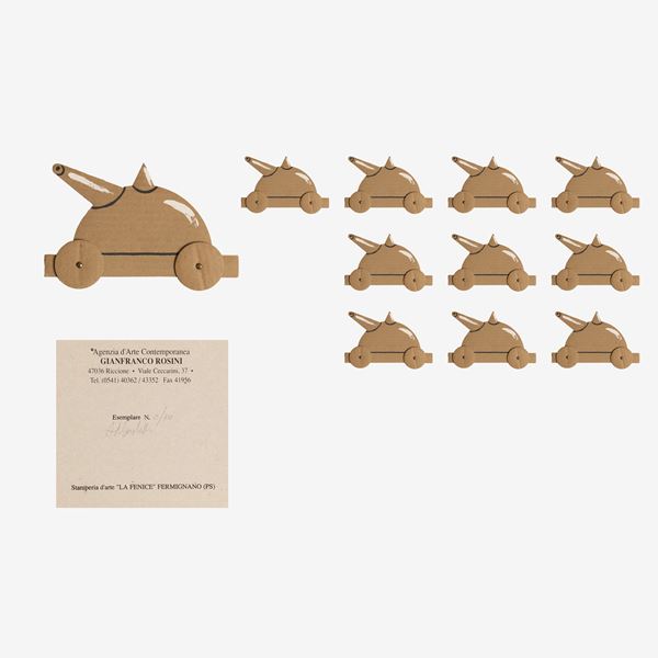 Antonio Marchetti : Singles  (1991)  - Multiplo componibile in 10 pezzi - Asta Asta a Tempo: Grafica e Multipli d'Autore - Gliubich Casa d'Aste