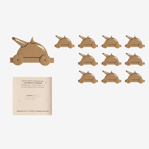 Antonio Marchetti : Singles  (1991)  - Multiplo componibile in 10pezzi - Asta Asta a Tempo: Grafica e Multipli d'Autore - Gliubich Casa d'Aste