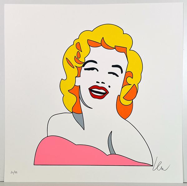 Marco Lodola : Marylin  - serigrafia su cartoncino - Asta Asta a Tempo: Grafica e Multipli d'Autore - Gliubich Casa d'Aste