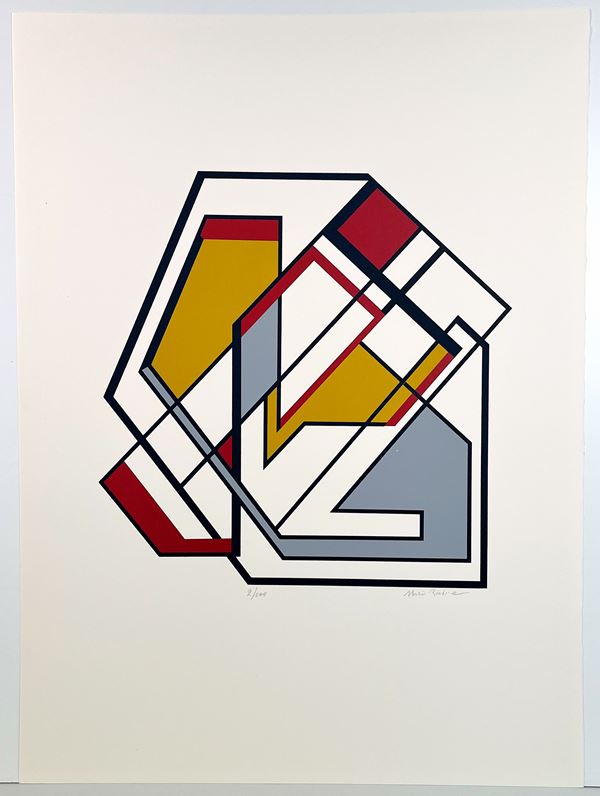 Mario Radice : Composizione  - serigrafia - Asta Asta a Tempo: Grafica e Multipli d'Autore - Gliubich Casa d'Aste