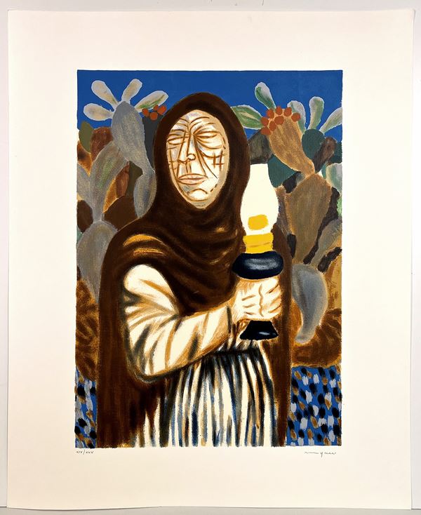 Giuseppe Migneco : Senza Titolo  - Serigrafia - Auction - Gliubich Casa d'Aste