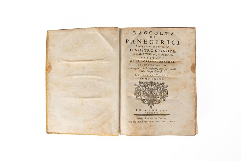 Raccolta di Panegirici Sopra Tutte le Festività di Nostro Signore...