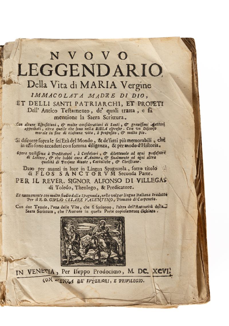 Nuouo leggendario della vita di Maria Vergine immacolata madre di DioPubblicazione: In Venetia, p...