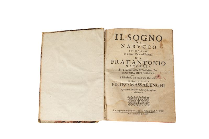 Il sogno di Nabucco spiegato in dodeci paradossi morali da fratʹAntonio Naccaria da città di Penn...