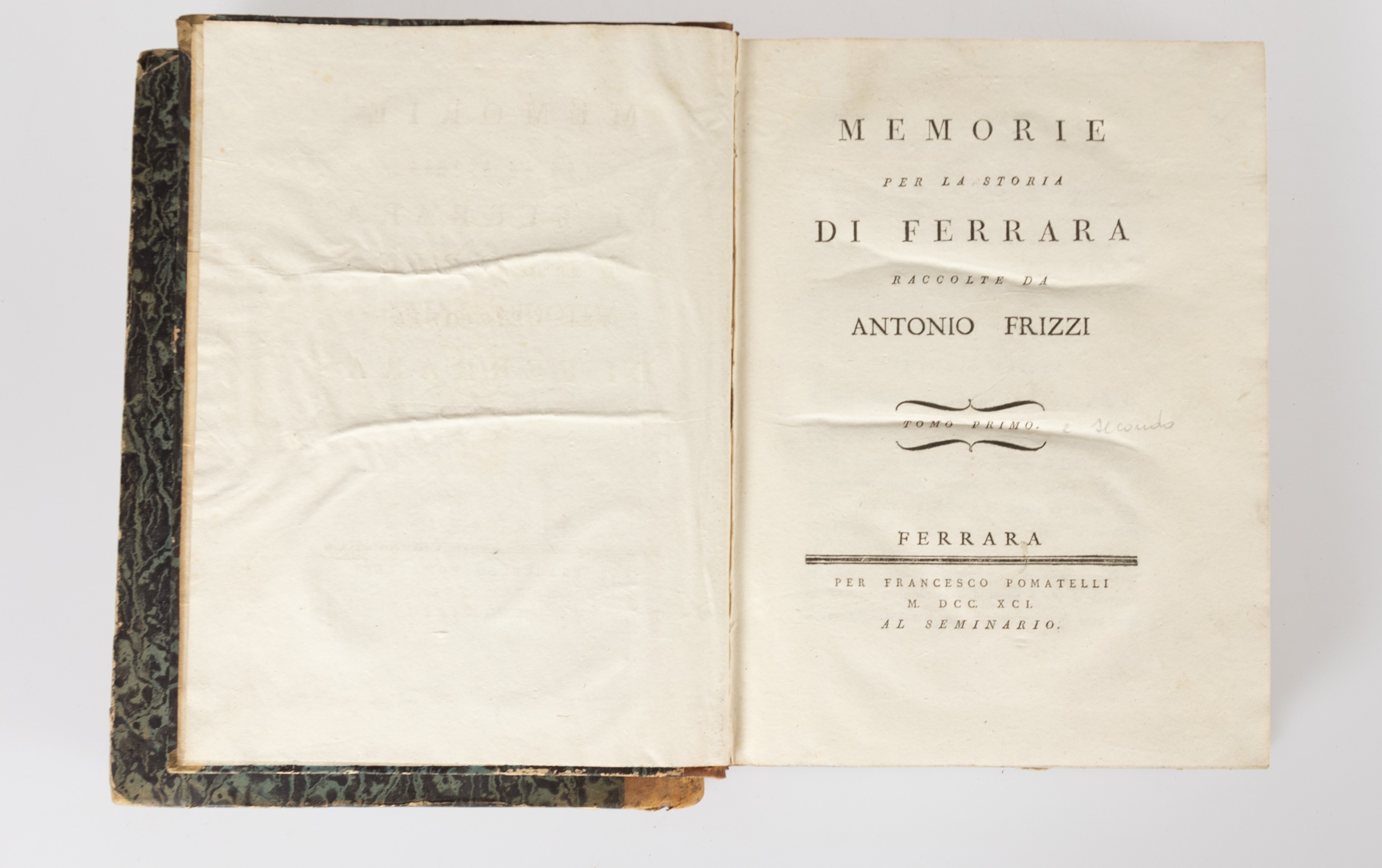 Memorie per la storia di Ferrara raccolte da Antonio Frizzi