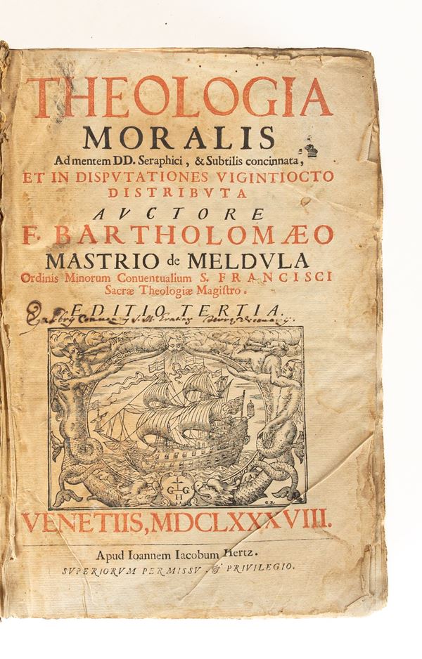 Bartolomeo  Mastri - Theologia moralis ad mentem dd. Seraphici, &   Subtilis concinnata et indisputationes vigintiocto distributa.