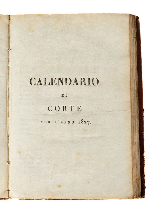 Calendario di corte per lʹanno 1827.