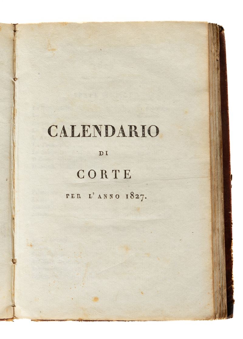 Calendario di Corte per Lʹanno 1827.