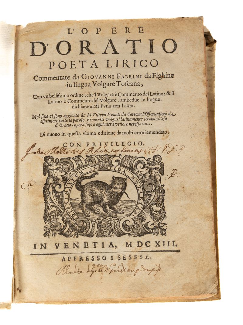 LʹOpere di Oratio poeta lirico.