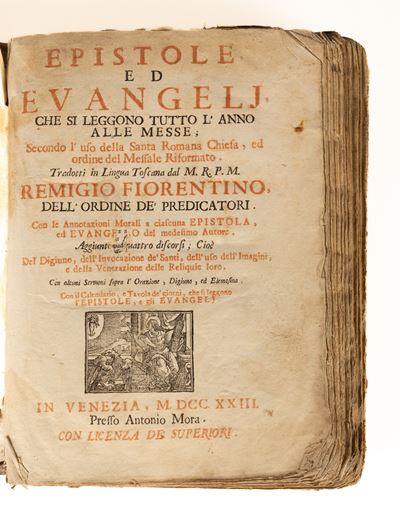 Epistole, ed Evangelj, che Si Leggono Tutto Lʹanno alle Messe.