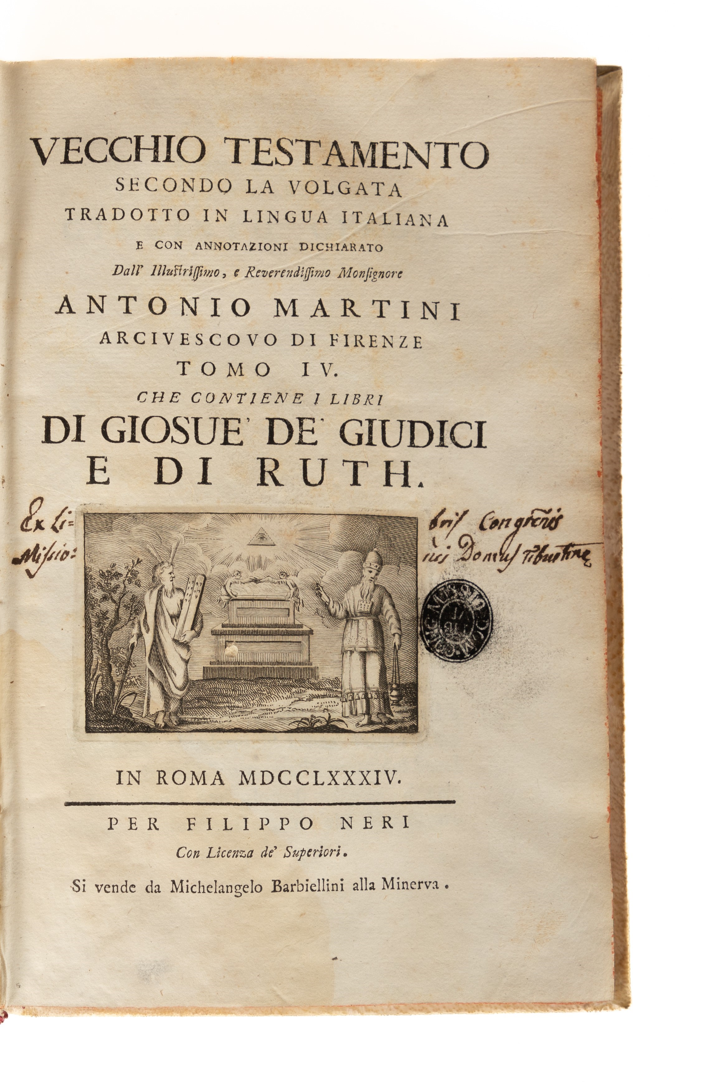 Lotto di Cinque Volumi Formato 8° Rilegati in Pergamena, Comprende: