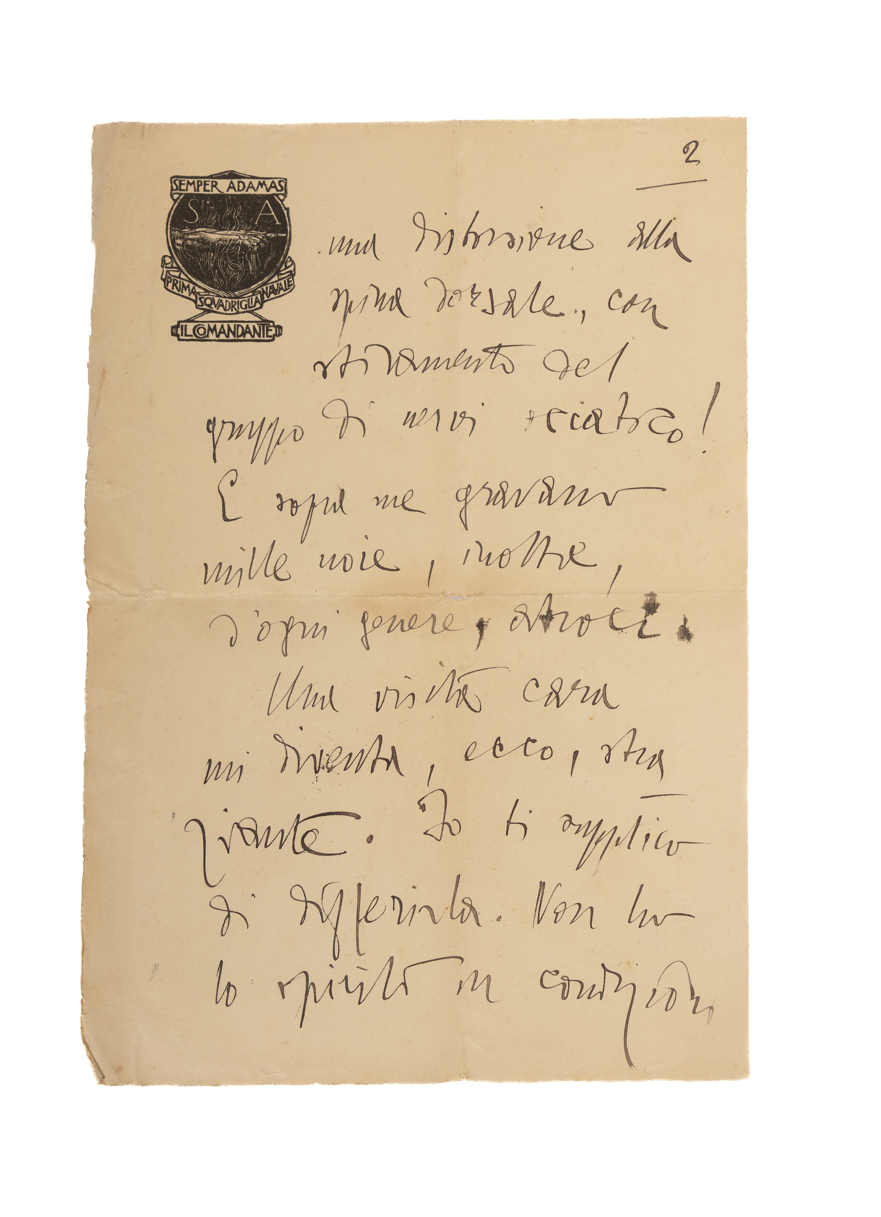 Lotto di n. 6 lettere indirizzate da Gabriele d'Annunzio al Dottor Luigi Luise di Francavilla al ...