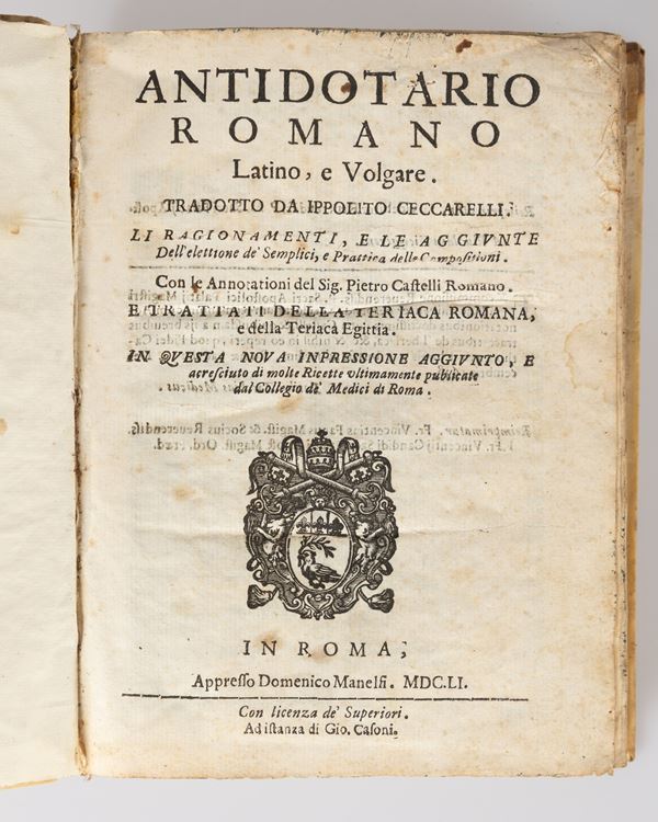 Collegio dei Medici di Roma, Antidotario romano latino, e volgare