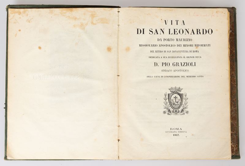 Giuseppe Maria da Masserano - Vita di San Leonardo da Porto Maurizio