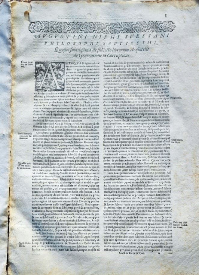 Agostino Nifo - In Libros Aristotelis De Generazione & Corruptione Interpretationes & Commentaria