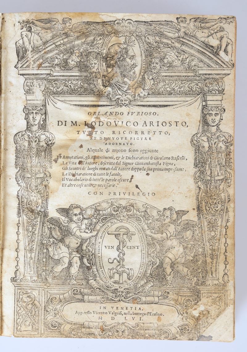 Orlando furioso di M. Lodouico Ariosto, tutto ricorretto, et di nuoue figure adornato