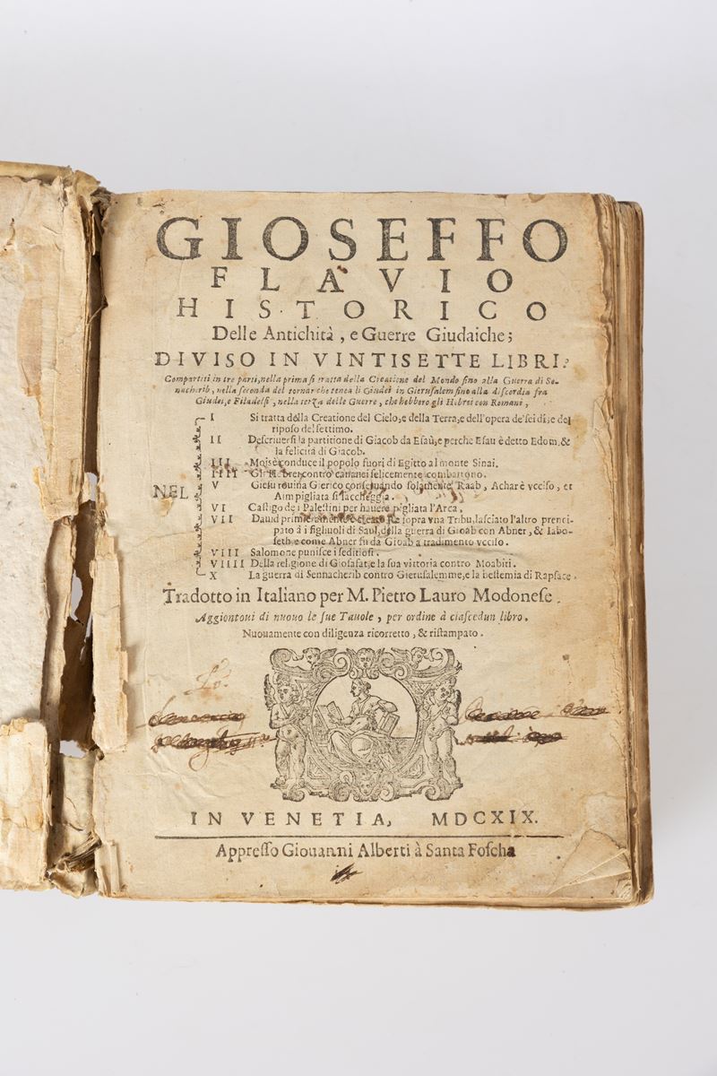 Delle antichità e guerre giudaiche. Diuiso in vintisette libri