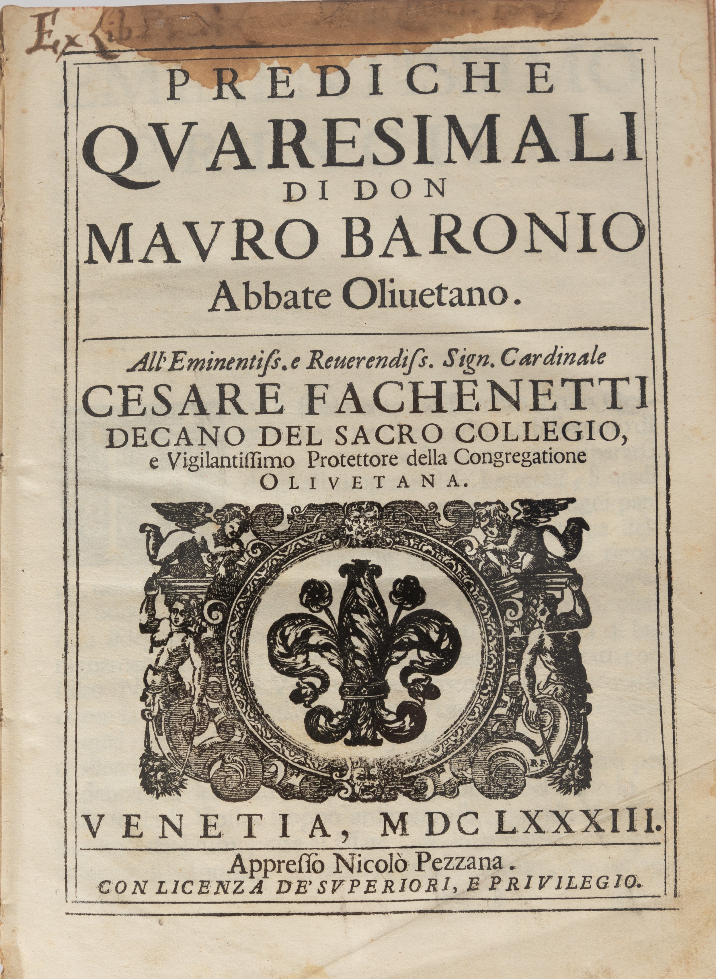 Prediche Quaresimali di Don Mauro Baronio Abbate Oliuetano