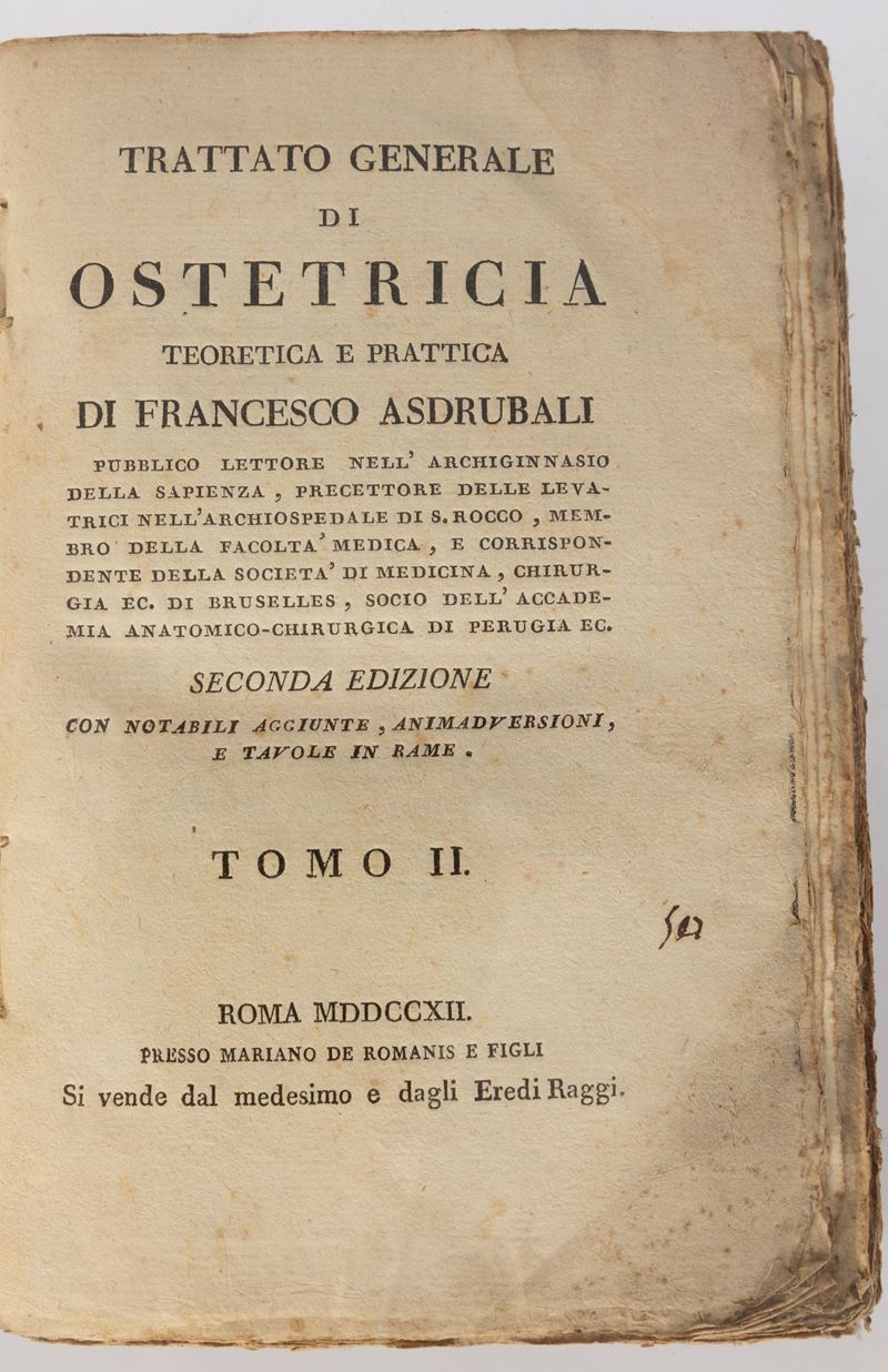Francesco Asdrubali - Trattato Generale di Ostetricia Teoretica e Prattica.