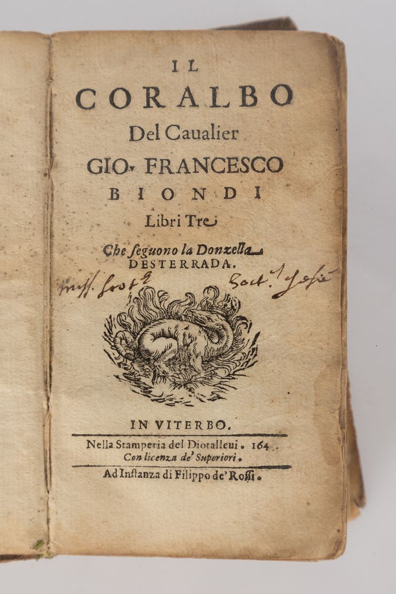 Il Coralbo del Cavalier Gio. Francesco Biondi libri tre che seguono la Donzella desterrada