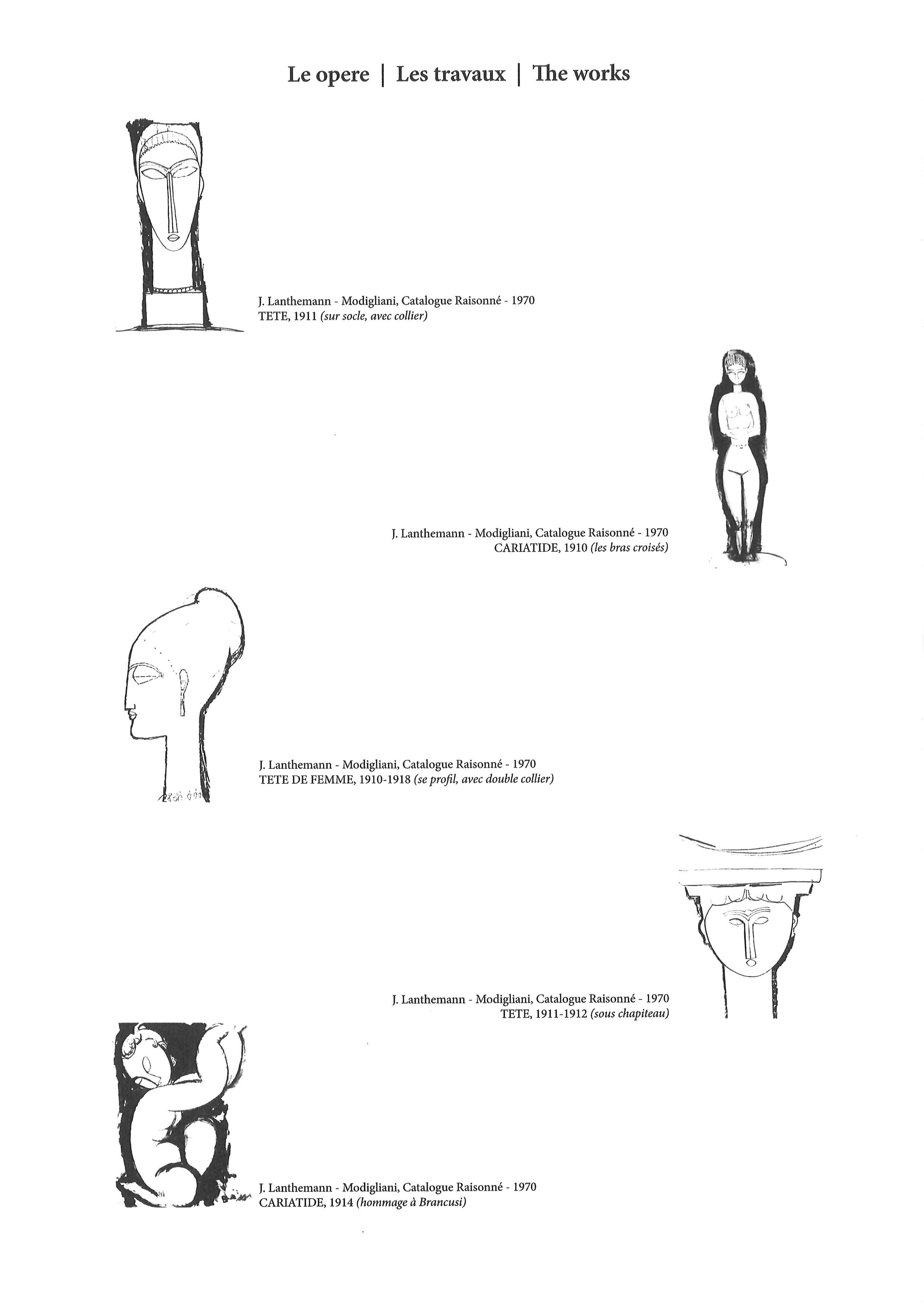 Les Archives "Amedeo Modigliani". Première Sèlection d'Oevres