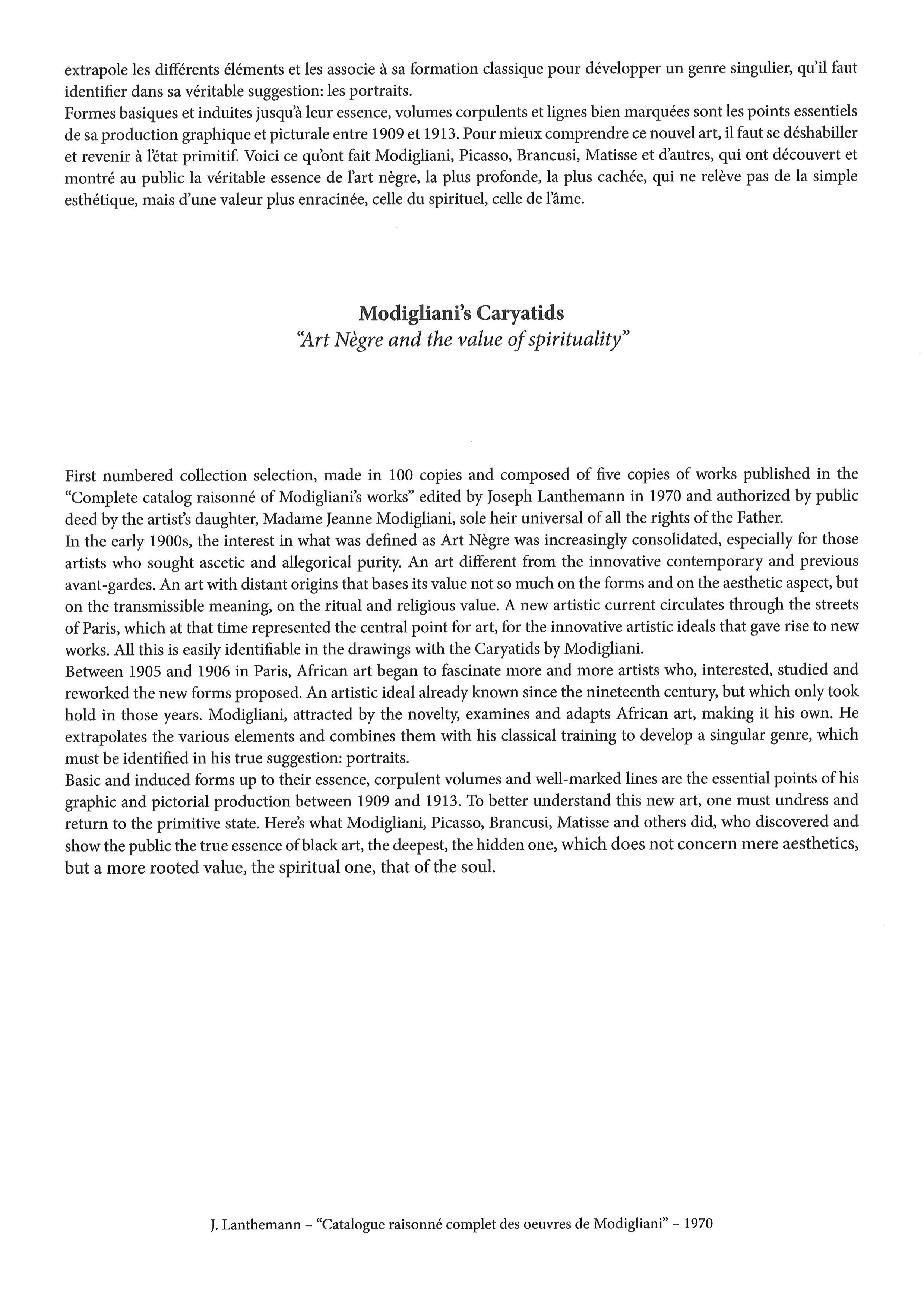 Les Archives "Amedeo Modigliani". Première Sèlection d'Oevres