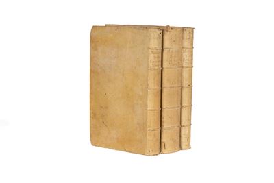 Lotto di Tre Volumi In-folio Rilegati in Pergamena Coeva