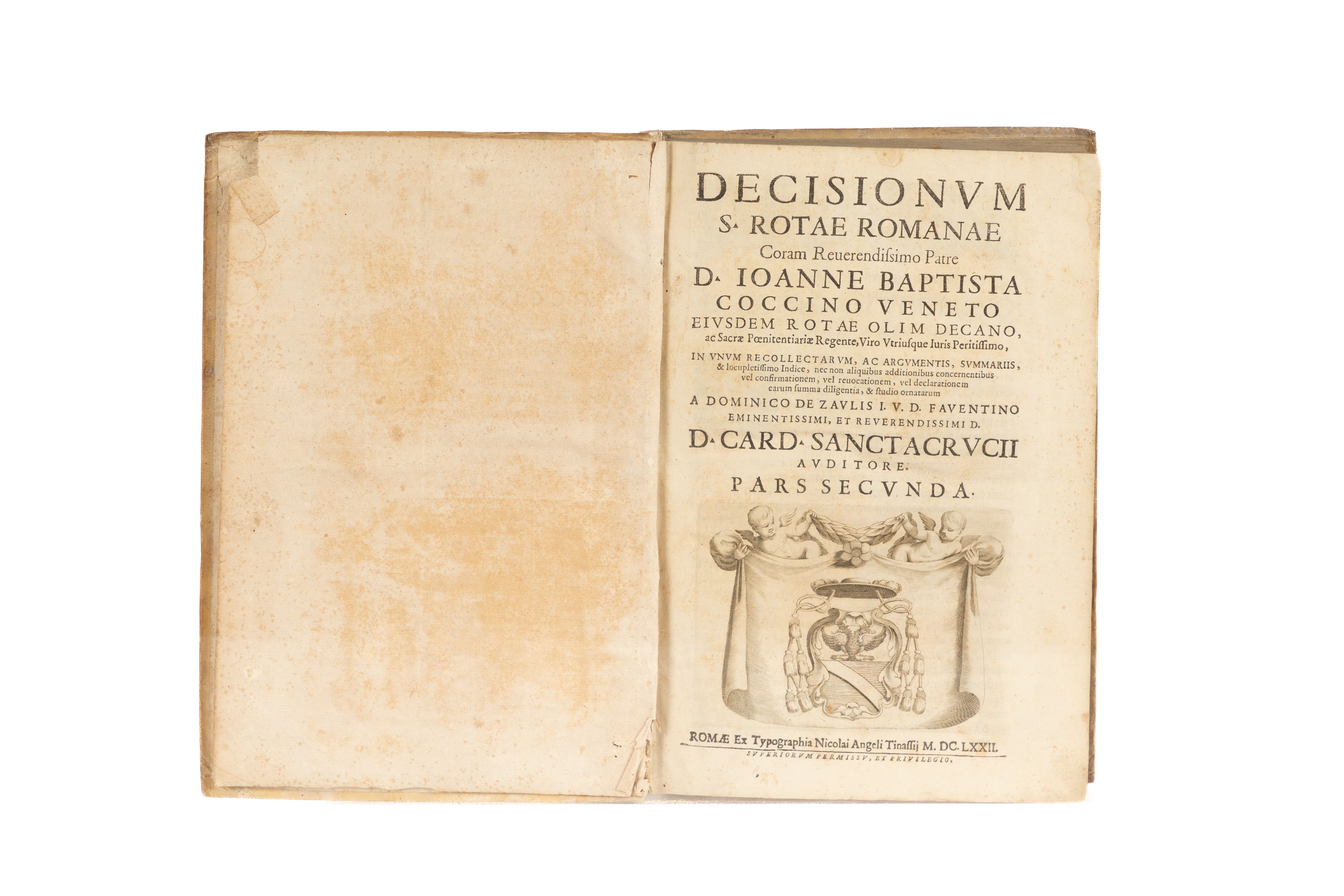 Lotto di Due Volumi In-folio Rilegati in Pergamena Coeva