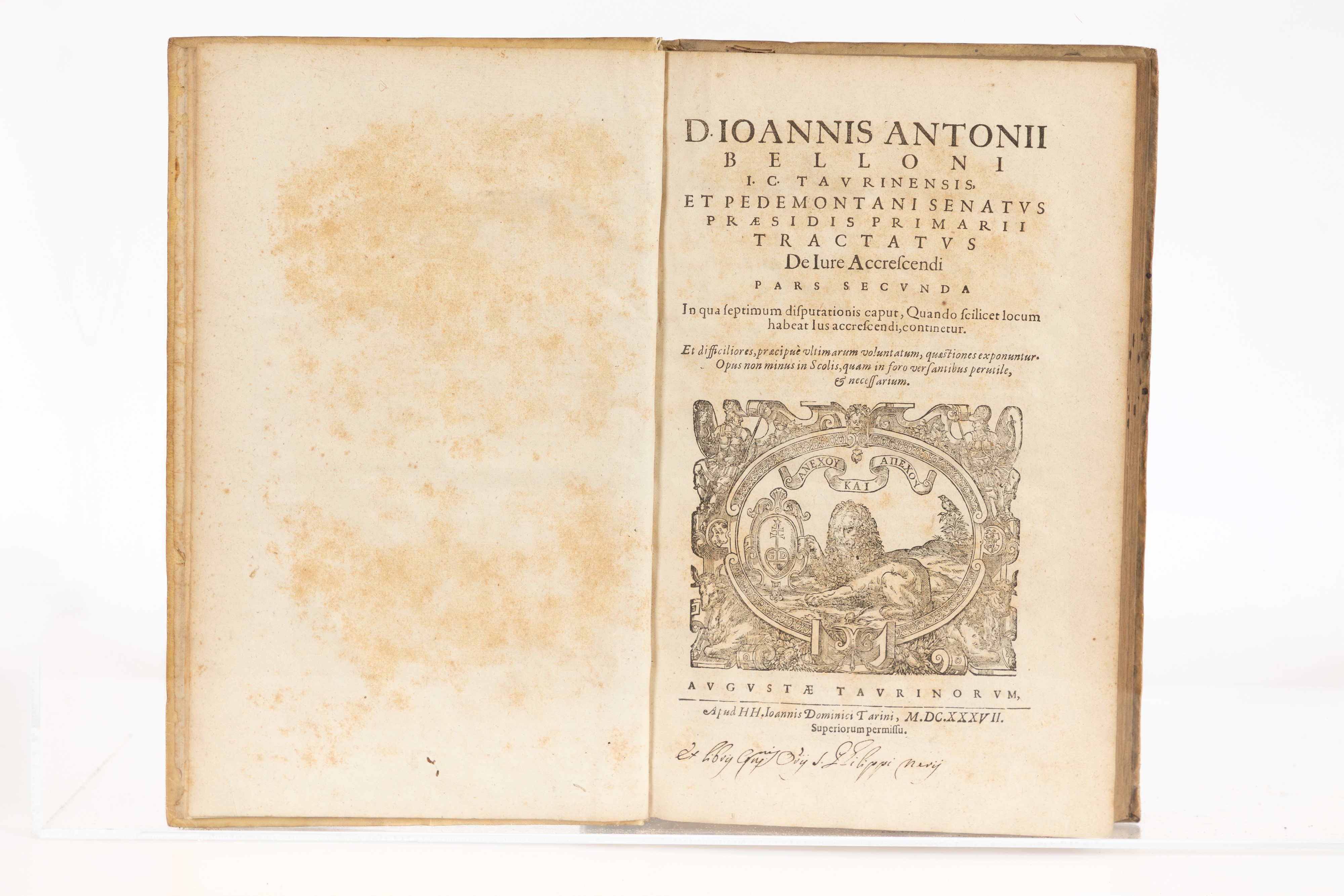 Lotto di Due Volumi In-folio Rilegati in Pergamena Coeva