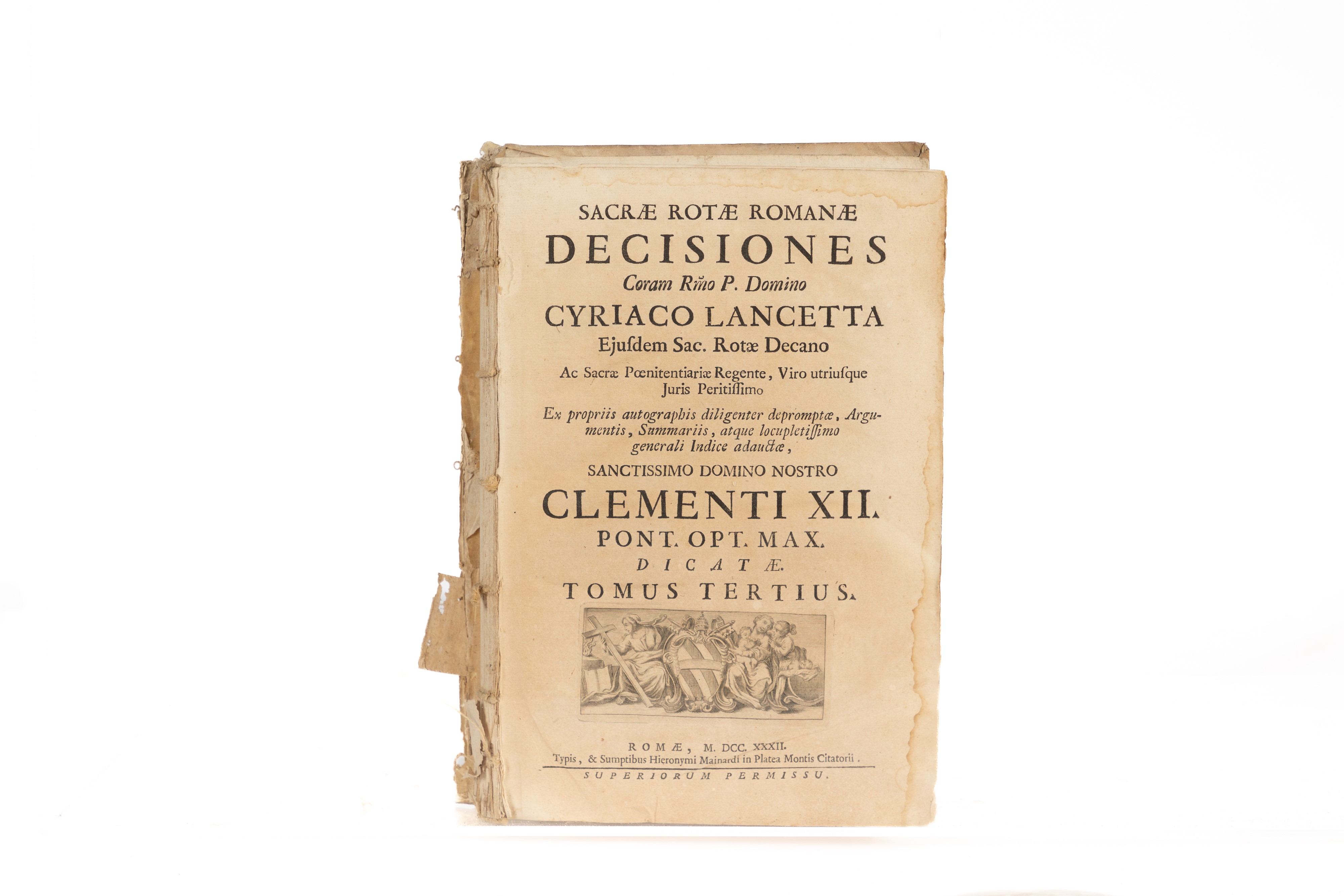 Lotto di Tre Volumi In-folio Rilegati in Pergamena Coeva