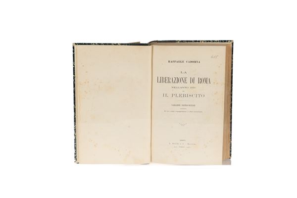 Lotto di due libri Cadorna Raﬀaele e Ricotti Magnani Cesare